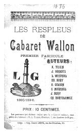 Les respleus dè Cabaret Wallon | Tilkin, Alph (1859-1918). Author