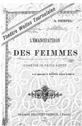 L'émancipatieon des feimmes : comédie in trois aques | 