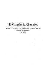 Li Chagrin da Chanchet : Comédie-Vaudeville en un acte | 
