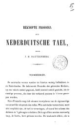Beknopte prosodia der Nederduitsche tael | Dautzenberg, Johan Michiel (1808-1869) - Letterkundige