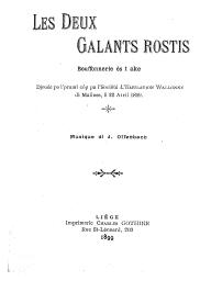 Les deux galants rostis : Bouffonnerie ès 1 ake | Pirsoul, Léon (1873-1947)