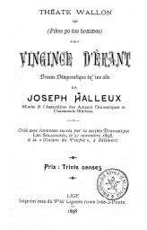 Vinginge d'èfant : piéce po tos hommes : drame démocratique èn' in ake | Halleux, Joseph (1874-1939) - écrivain wallon