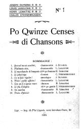 Po qwinze censes di chansons | Duysenx, Joseph (1878-1965). Auteur