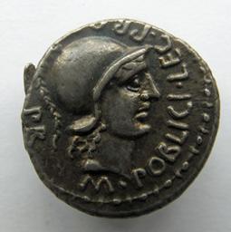 Monnaie romaine, Rome, 46-45 v.Chr | Cn. Pompeius, M. Poblicius. Ruler