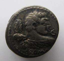 Romeinse Munt, Rome, 100 v. Chr | P. Cornelius Lentulus Marcellinus. Heerser