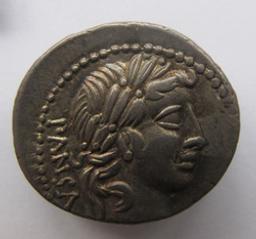 Romeinse Munt, Rome, 90 v. Chr | C. Vibius C.f. Pansa. Heerser