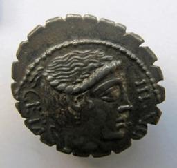 Monnaie romaine, Rome, 68 v. Chr | C. Hosidius C.f. Geta IIIvir. Souverain