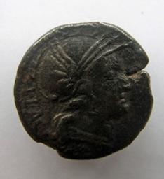 Monnaie romaine, Rome, 77 v. ChrRomeinse Munt, Rome, 77 v. Chr | L. Rutilius Flaccus. Heerser