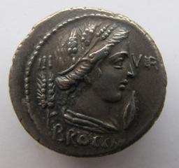 Romeinse Munt, Rome, 63 v. Chr | L. Furius Cn.f. Brocchus. Heerser