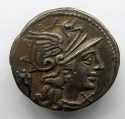 Monnaie romaine, Rome, 147 v. Chr | Lucius Cupienus. Souverain