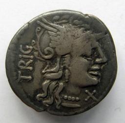 Monnaie romaine, Rome, 135 v. Chr | C. Curiatius Trigeminus C. f. Ruler