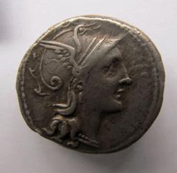 Monnaie romaine, Rome, 110-109 | C. Claudius Pulcher. Souverain