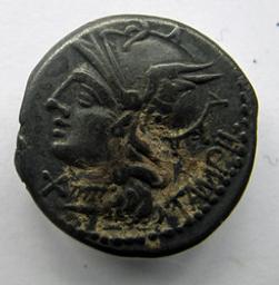 Monnaie romaine, Rome, 137 v. Chr | M. Baebius Q.f. Tampilus. Souverain