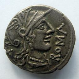 Monnaie romaine, Rome, 116-115Romeinse Munt, Rome, 116-115 | Gn. Domitius. Souverain