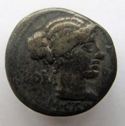 Romeinse Munt, Rome, 89 v. Chr | M. Cato. Heerser