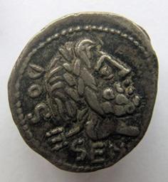 Monnaie romaine, Rome, 87 v. ChrRomeinse Munt, Rome, 87 v. Chr | L. Rubrius Dossenus. Heerser