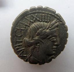 Romeinse Munt, Rome, 81 v. Chr | C. Marius C.f. Capito. Heerser
