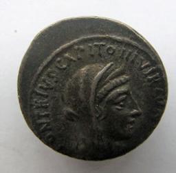 Monnaie romaine, Rome, 55 v. Chr | P. Fonteius P.f. Capito. Ruler