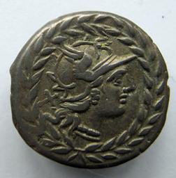 Monnaie romaine, Rome, 138 v. ChrRomeinse Munt, Rome, 138 v. Chr | Gn. Gellius?. Heerser