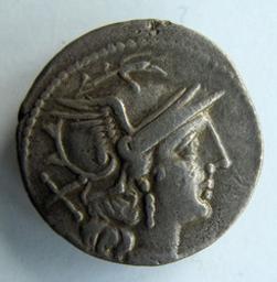 Monnaie, République romaine, 206-195 av. J.-C | Rome (atelier). Atelier