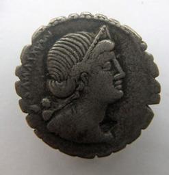 Monnaie romaine, Rome, 75 v. Chr | C. Egnatius Cn.f. Maxsumus. Souverain