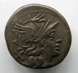 Monnaie romaine, Rome, 149 v. Chr | C. Iunius C.f. Ruler