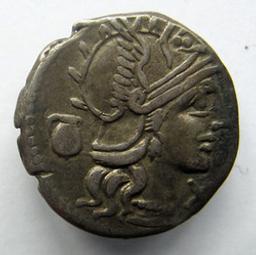 Monnaie romaine, Rome, 137 v. Chr | Sextus Pompeius. Souverain