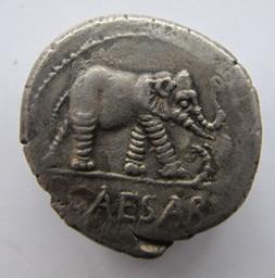 Monnaie romaine, Rome, 49-48 v.ChrRomeinse Munt, Rome, 49-48 v.Chr | C. Iulius Caesar. Heerser