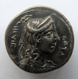 Romeinse Munt, Rome, 68 v. Chr | C. Hosidius C.f. Geta IIIvir. Heerser