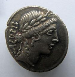 Romeinse Munt, Rome, 49 v.Chr | Mn. Acilius Glabrio. Heerser