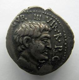 Monnaie romaine, Rome, 37 v.ChrRomeinse Munt, Rome, 37 v.Chr | M. Antonius. Ruler