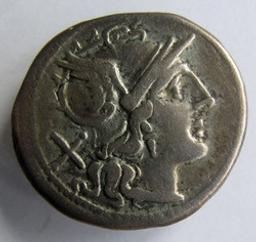 Monnaie, République romaine, 206-200 av. J.-C | Uncertain mint. Atelier