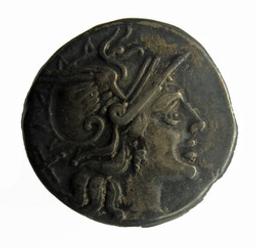 Monnaie romaine, Rome, 152 v. Chr | L. Saufeius. Ruler
