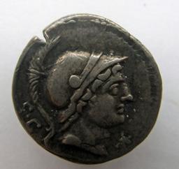 Romeinse Munt, Rome, 76 v. Chr | L. Rustius. Heerser