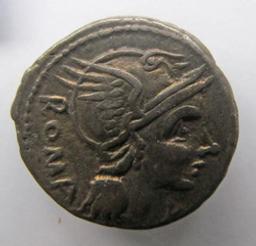 Monnaie romaine, Rome, 109-108 | L. Flaminius Chilo. Souverain