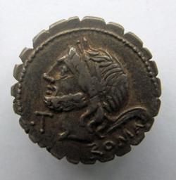 Monnaie romaine, Rome, 106 v. Chr | L. Memmius Gallus. Souverain