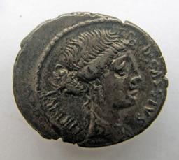 Monnaie romaine, Rome, 55 v. ChrRomeinse Munt, Rome, 55 v. Chr | Q. Cassius Longinus. Ruler