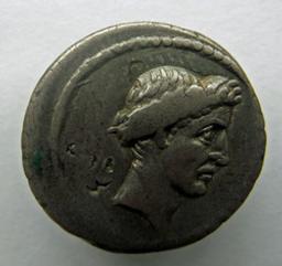 Romeinse Munt, Rome, 43 v.Chr | L. Flaminius Chilo. Heerser