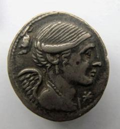 Monnaie romaine, Rome, 108-107Romeinse Munt, Rome, 108-107 | L. Valerius Flaccus. Heerser