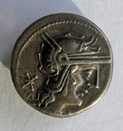 Monnaie romaine, Rome, 129 v. Chr | Q. Philippus. Souverain