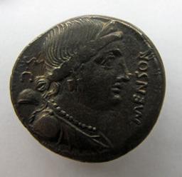 Monnaie romaine, Rome, 75 v. ChrRomeinse Munt, Rome, 75 v. Chr | L. Farsuleius Mensor. Souverain