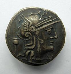 Monnaie romaine, Rome, 131 v. ChrRomeinse Munt, Rome, 131 v. Chr | L. Postumius Albinus. Souverain