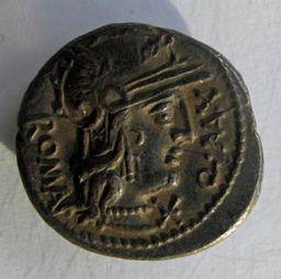 Monnaie romaine, Rome, 127 v. ChrRomeinse Munt, Rome, 127 v. Chr | Q. Fabius Maximus. Ruler