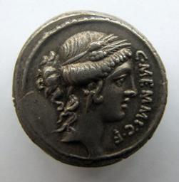 Monnaie romaine, Rome, 56 v. Chr | C. Memmius C.f. Ruler