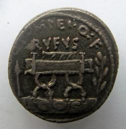 Monnaie romaine, Rome, 54 v. ChrRomeinse Munt, Rome, 54 v. Chr | Q. Pompeius Rufus. Heerser