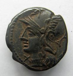 Monnaie romaine, Rome, 137 v. Chr | M. Baebius Q.f. Tampilus. Ruler