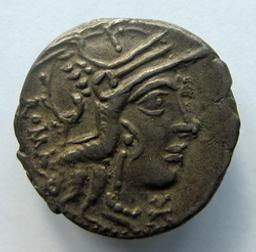 Monnaie romaine, Rome, 117-116Romeinse Munt, Rome, 117-116 | Cn. Fulvius en Q. Caecilius Metellus Numidicus of Q. Caecilius Metellus Nepos. Ruler