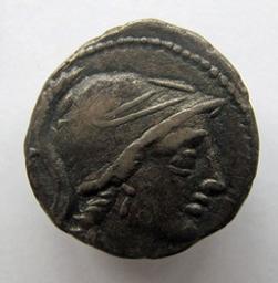 Monnaie romaine, Rome, 87 v. ChrRomeinse Munt, Rome, 87 v. Chr | L. Rubrius Dossenus. Heerser