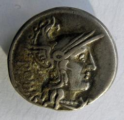 Monnaie romaine, Rome, 125 v. ChrRomeinse Munt, Rome, 125 v. Chr | C. Caecilius Metellus Caprarius. Heerser