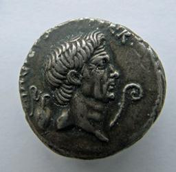 Romeinse Munt, Rome, 42-40 v.Chr | S. Pompeius Magnus Pius. Heerser